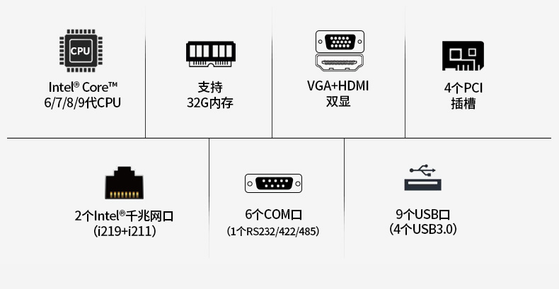 k8·凯发酷睿6代工控机